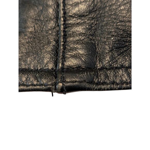 FLYING BIKES Oakwood NY Chapter Leather Zip Front Motorcycle Jacket Womens L - Picture 11 of 15